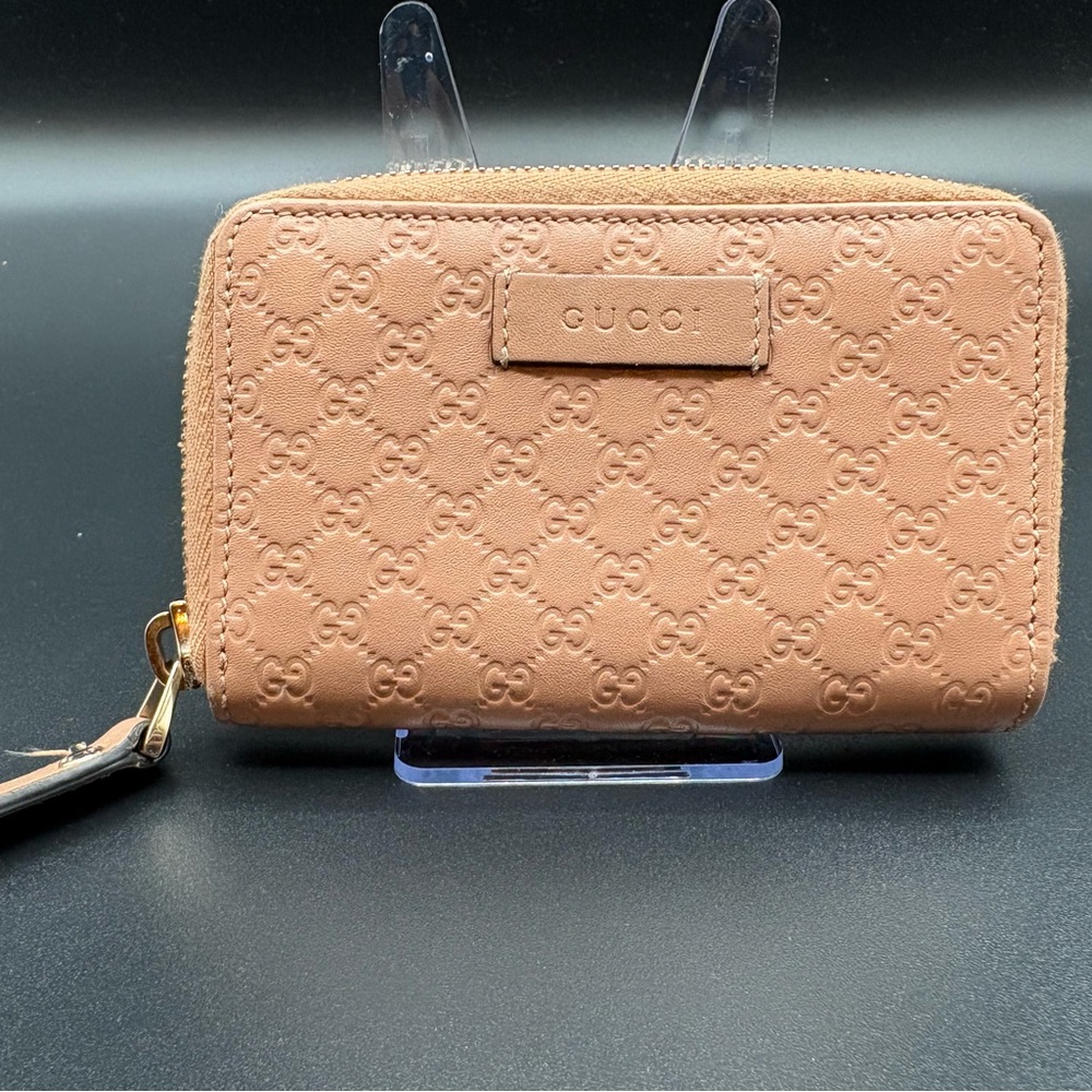 Gucci Beige Microguccissima Leather Card Wallet